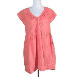 Old Navy Light Pink/Peach Short Sleeve Dress, Size M